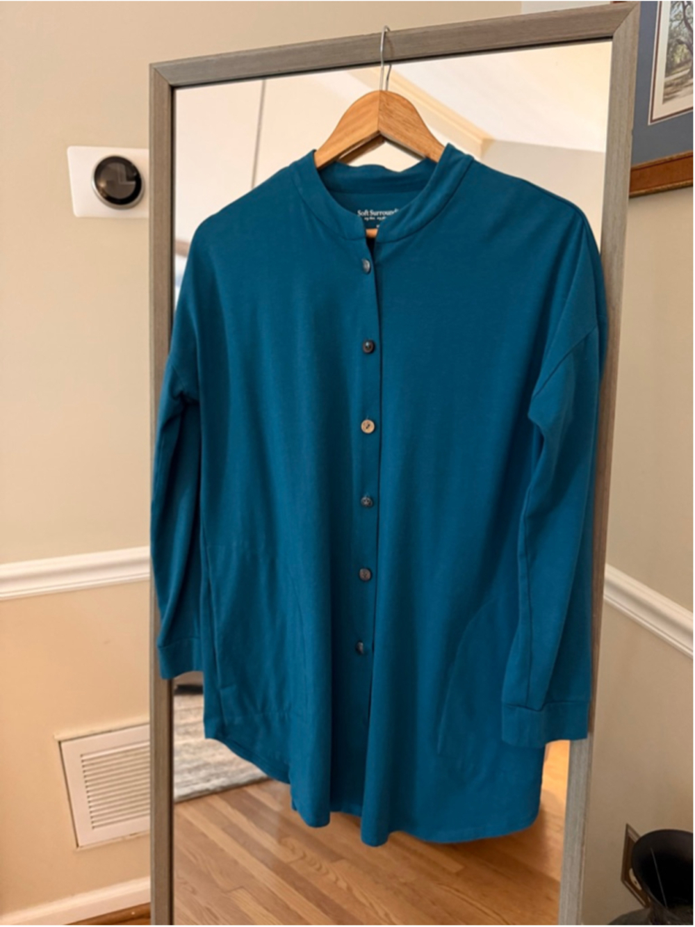 Women's Soft Surroundings Teal Tunic Top M